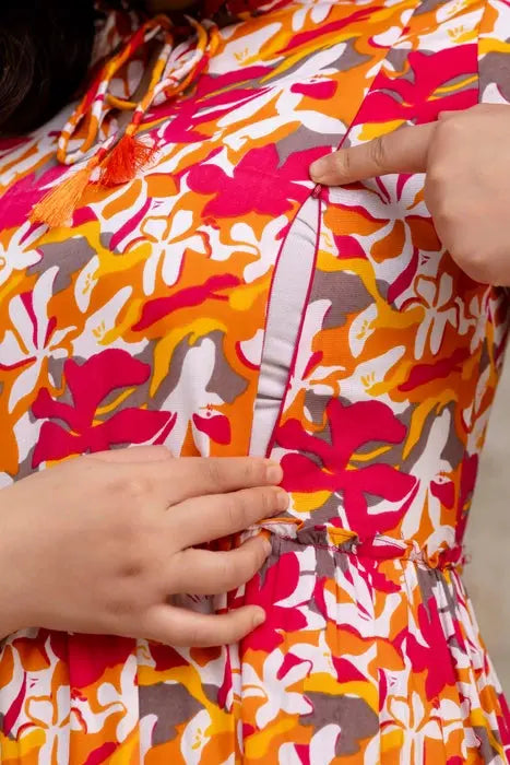 Stylish Rayon Fabric with Vibrant Floral Print - HENAL