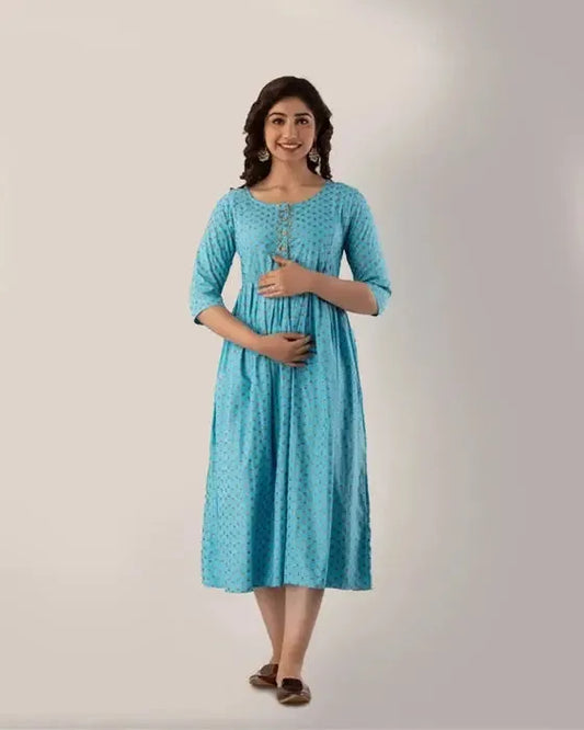 Sky Butti Maternity Kurta - HENAL
