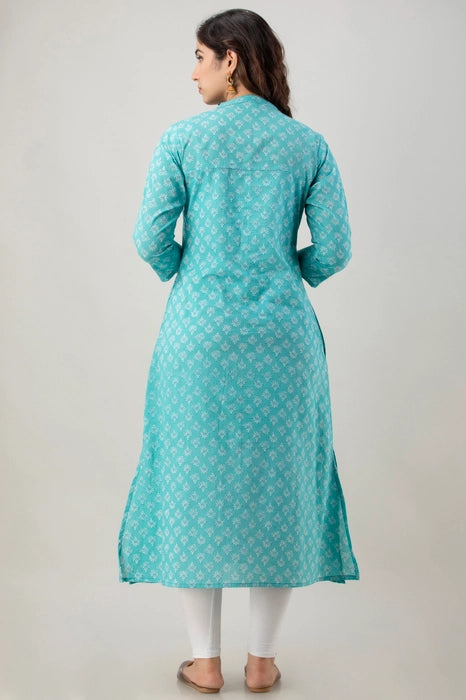 SKY BUTTI A-LINE KURTA