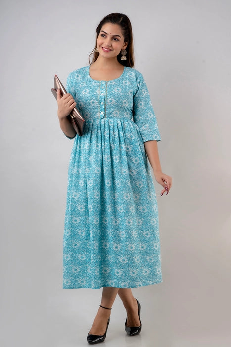 SKY WHITE FLOWER KURTA