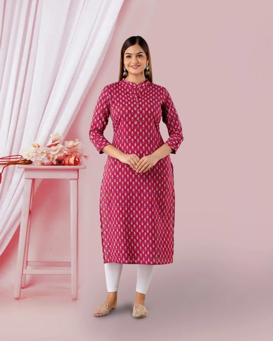 Maroon Butti Kurta