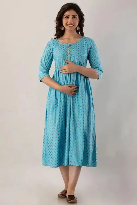 Sky Butti Maternity Kurta - HENAL