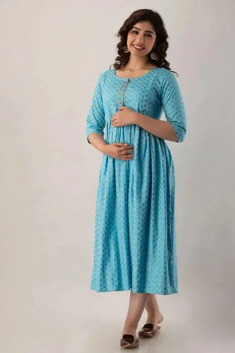 Sky Butti Maternity Kurta - HENAL