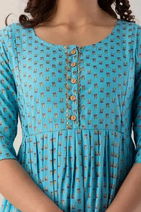 Sky Butti Maternity Kurta - HENAL