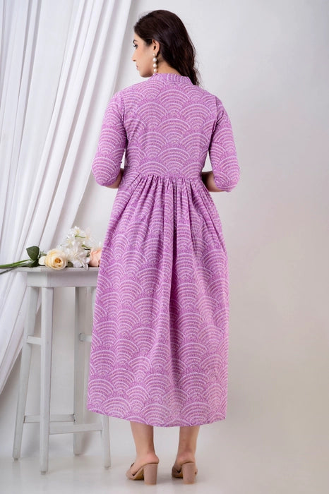 Purple Wifi Maternity Kurta
