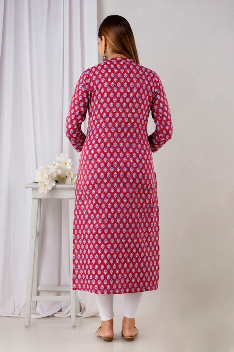 Maroon Kantha Kurta