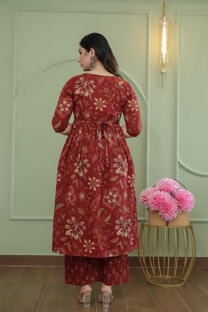 HENAL H444 Rust kurta palazzo set — photo 2