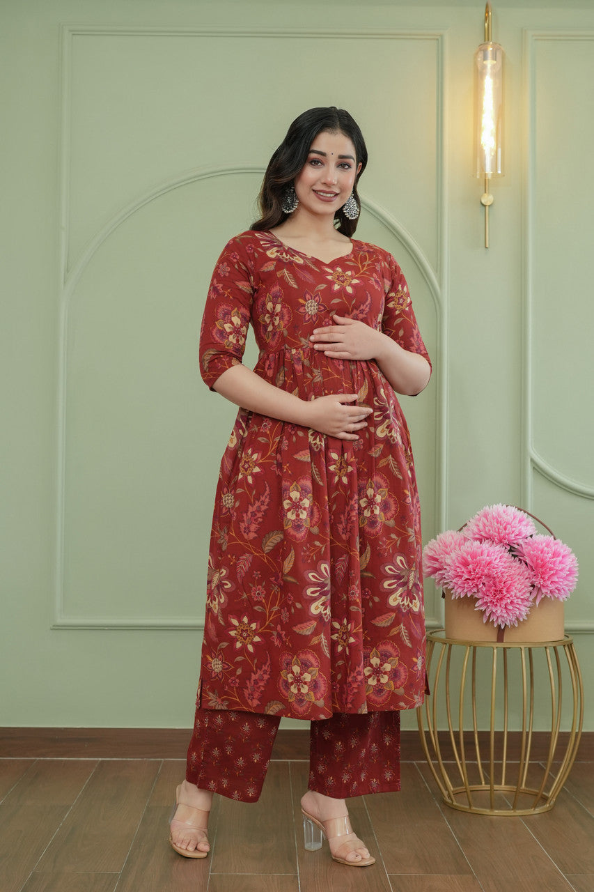 HENAL H444 Rust kurta palazzo set — photo 3