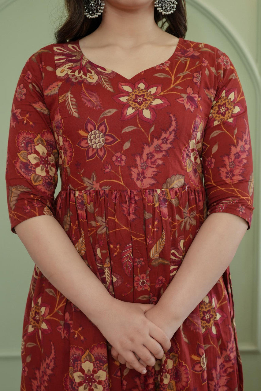 HENAL H444 Rust kurta palazzo set — photo 4