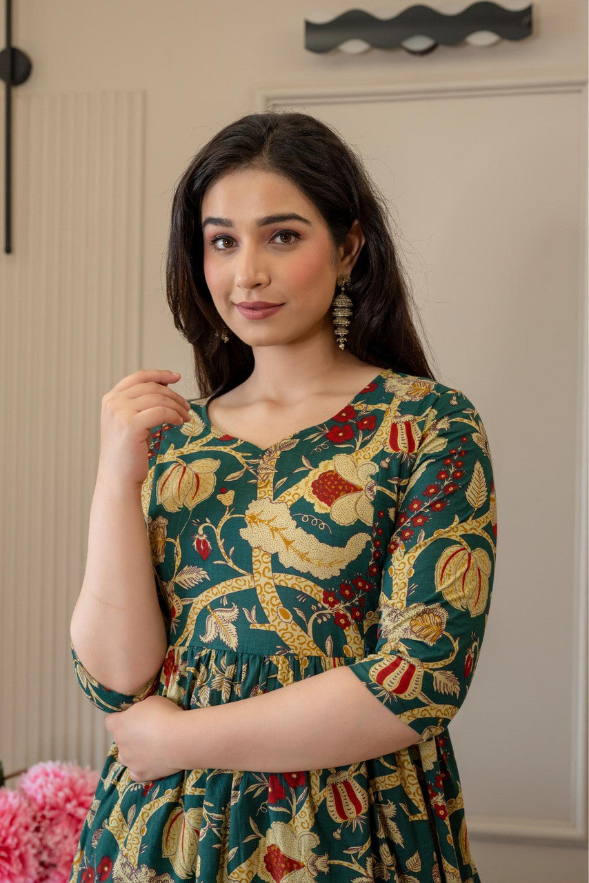 HENAL H448 Green kurta pant set — photo 4