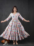 Henal Anarkali Gown (White)
