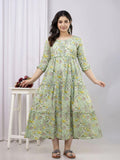 Henal Women Printed Anarkali Kurta (Multicolor)