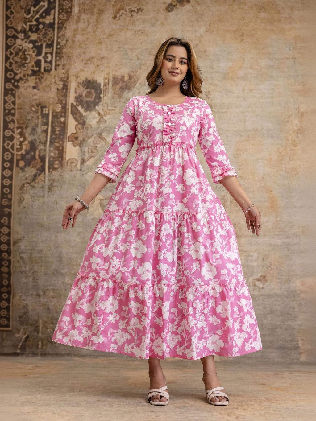 Henal Anarkali Gown (Pink)