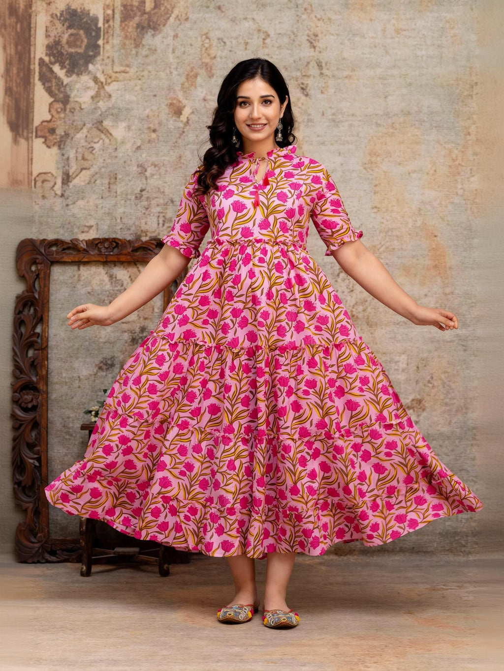 Henal Anarkali Gown (Pink)