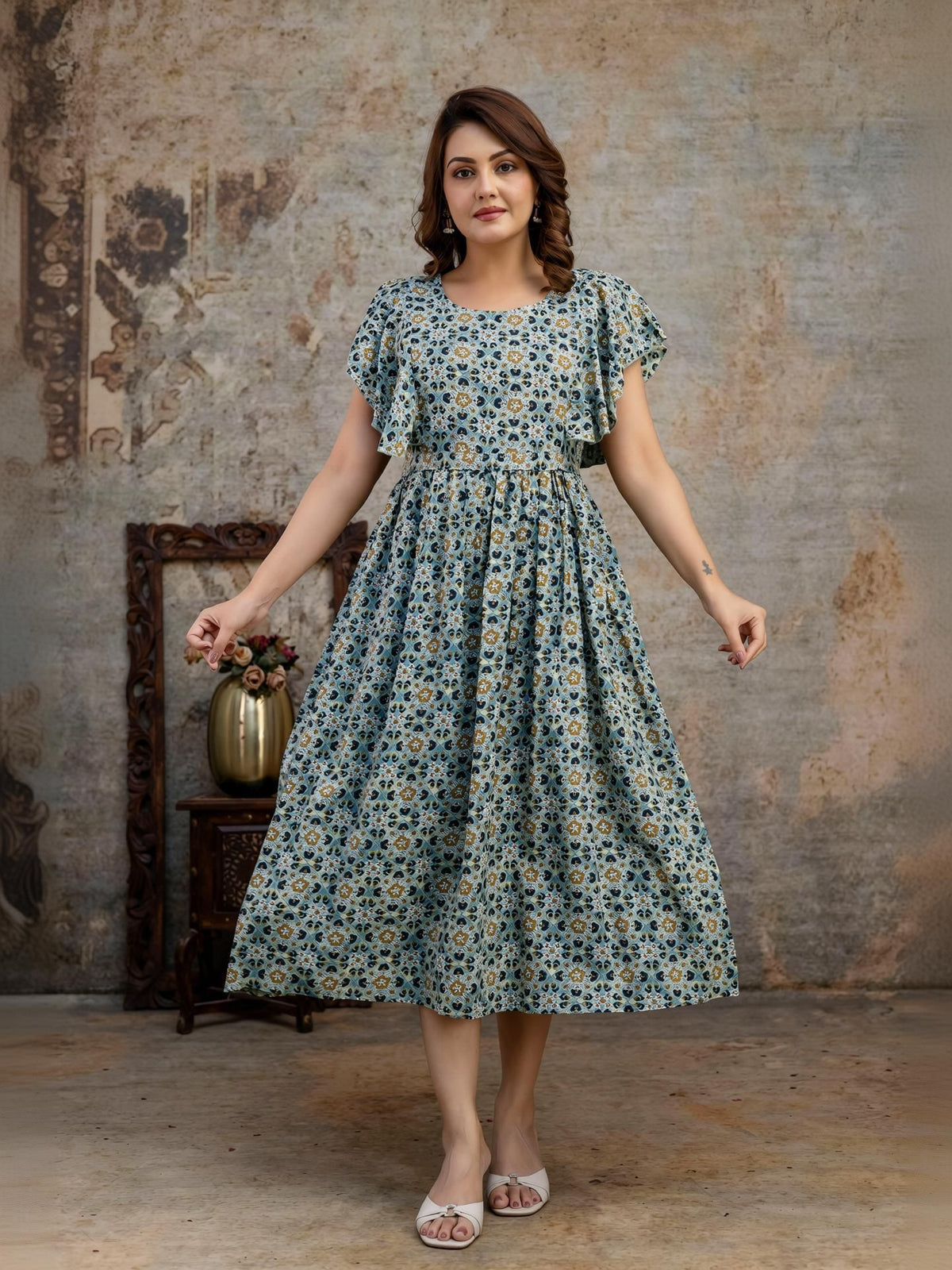Grey A-Line Gown — product image 1